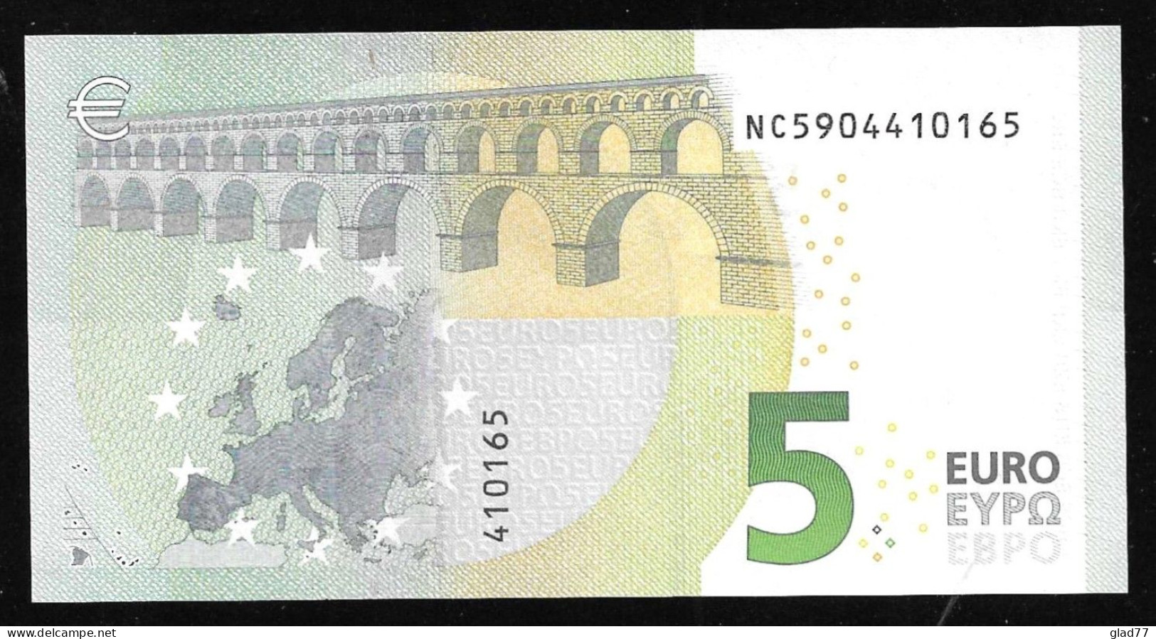 AUSTRIA  "N"  5 EURO UNC! Lagarde Signature! Printer N020I5 !! - 5 Euro