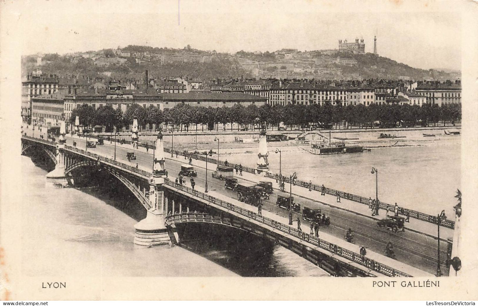 FRANCE - Lyon - Pont Galliéni - Vue Générale - Animé - Carte Postale Ancienne - Andere & Zonder Classificatie