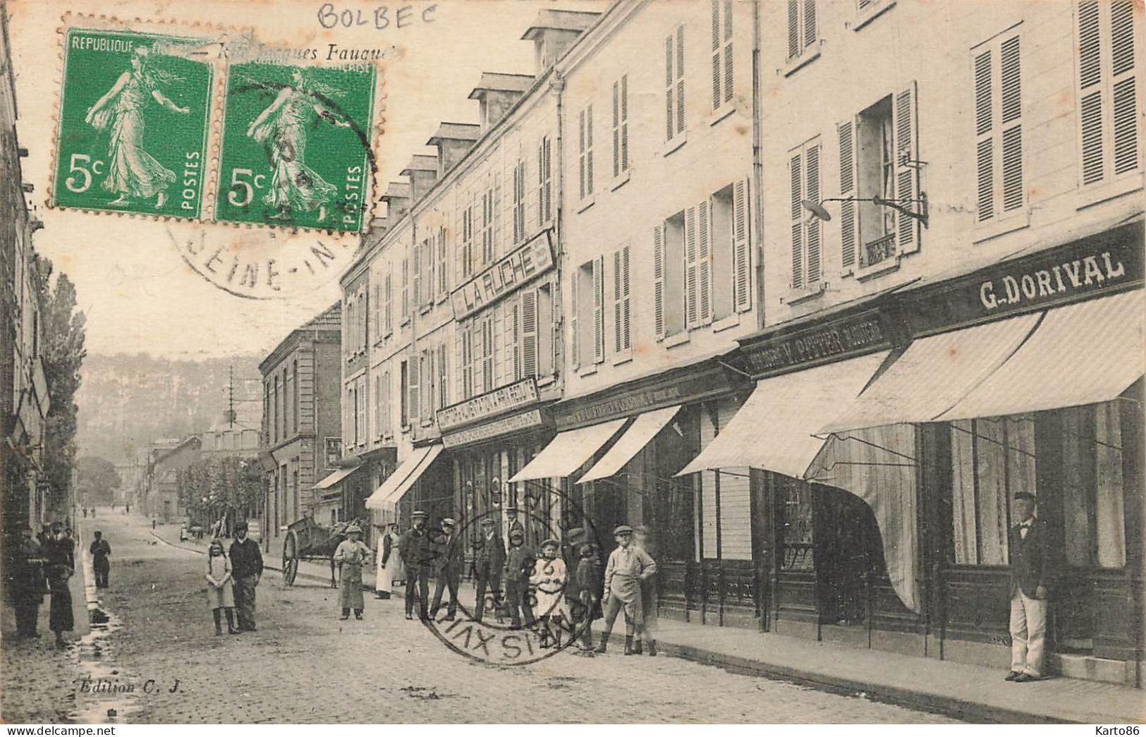 Bolbec * Rue Jacques Fouquet * Commerce Magasin DORIVAL * épicerie LA RUCHE - Bolbec