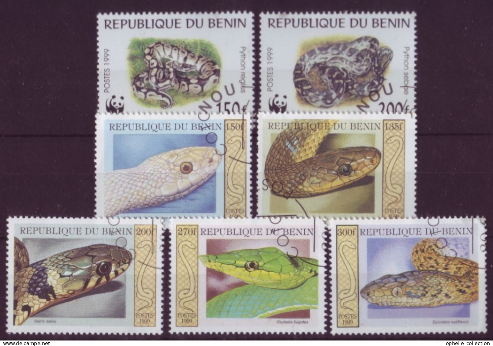 Afrique - Bénin - Reptiles - 7 Timbres Différents - 7080 - Benin – Dahomey (1960-...)