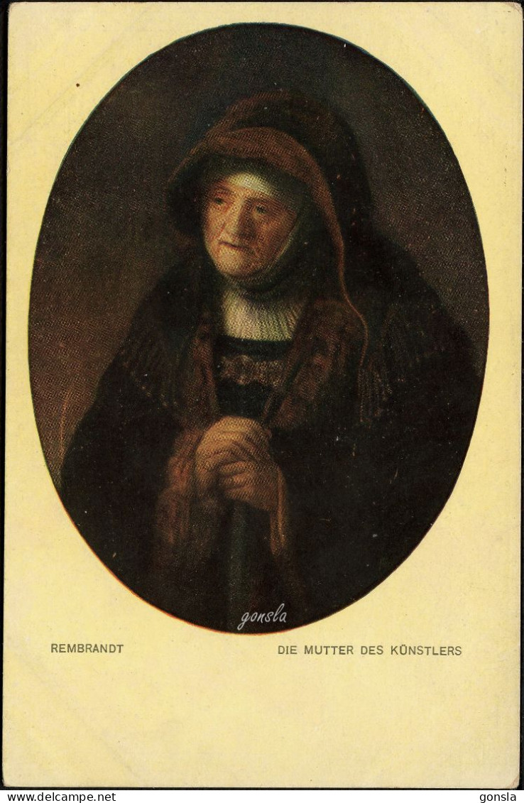 REMBRANDT 1900 "Die Mutter Des Künstlers" - Peintures & Tableaux