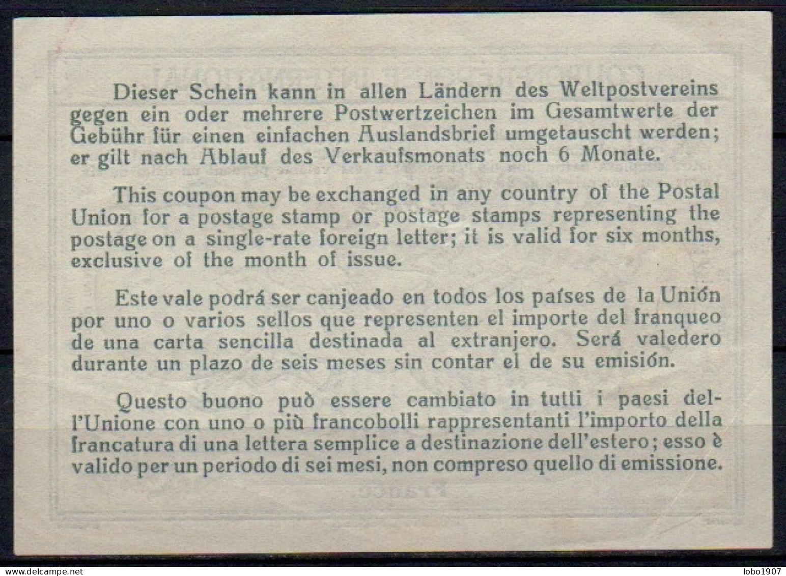 FRANCE  Ro8  3 / 2 Francs.  International Reply Coupon Reponse Antwortschein IRC IAS Cupon Respuesta O BESANÇON DOUBS 25 - Reply Coupons