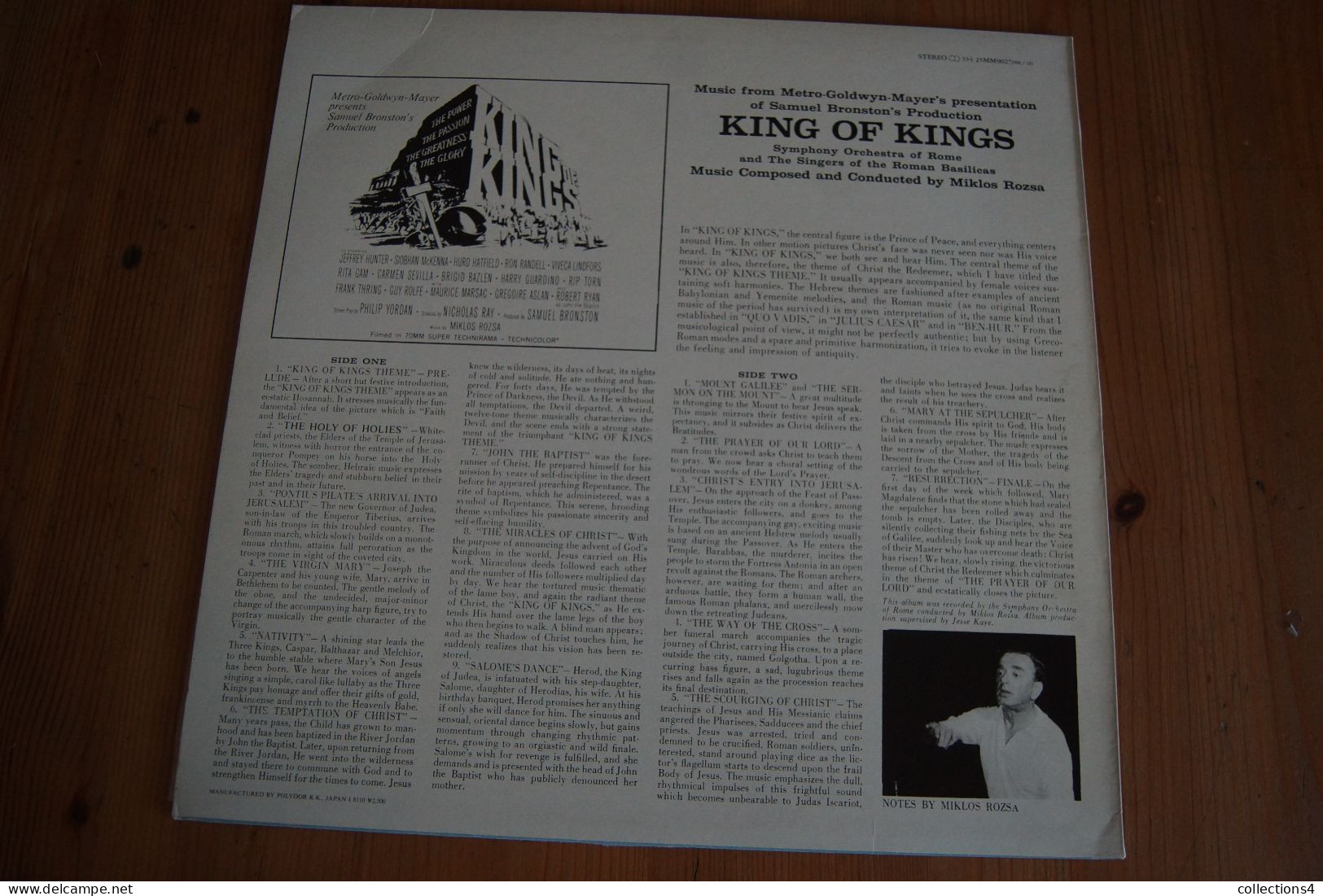 KING OF KINGS MIKLOS ROZSA RARE LP JAPONAIS 1981 - Música De Peliculas