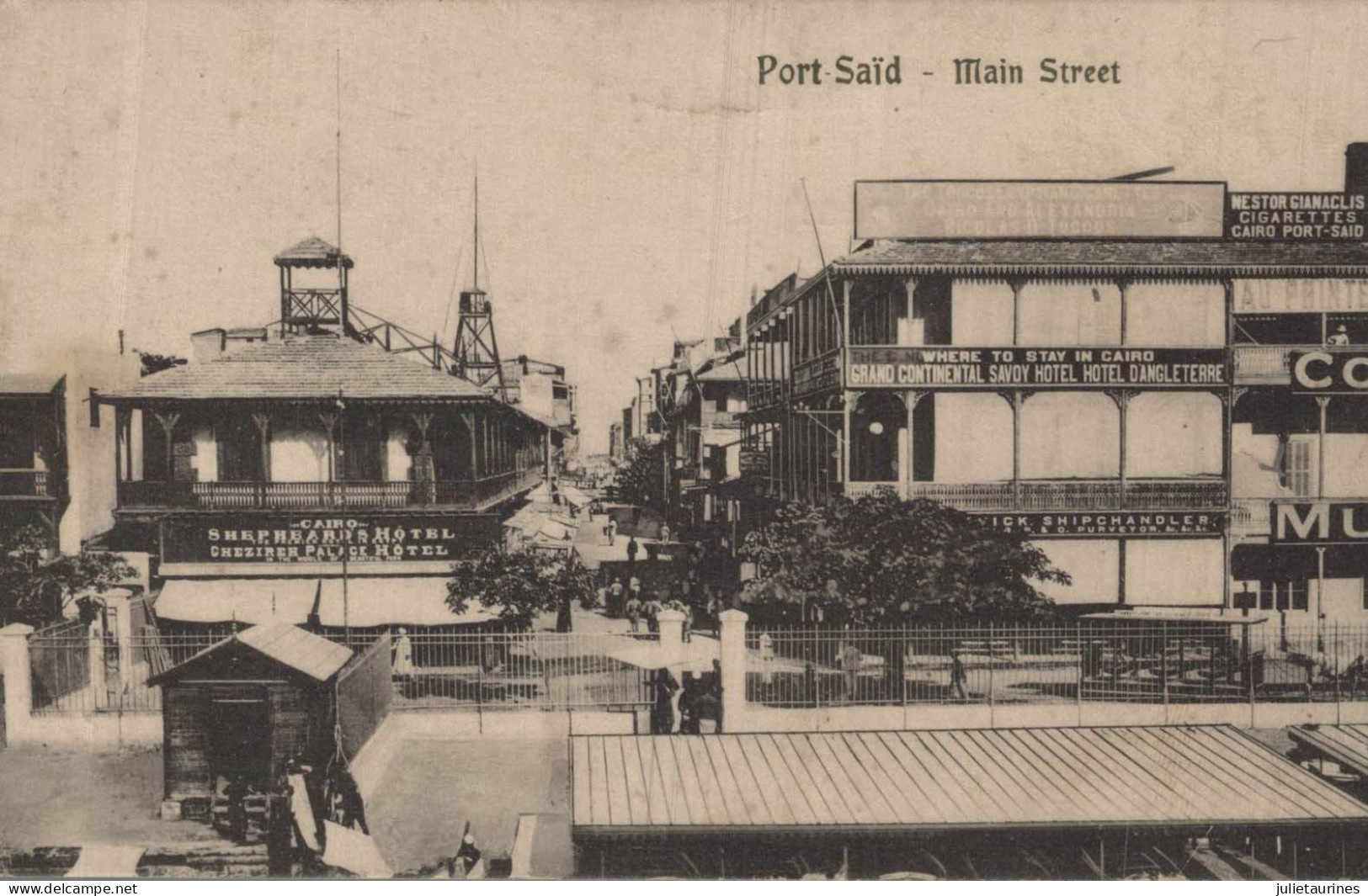 PORT SAID MAIN STREET CPA DE CARNET BON ETAT - Port Said