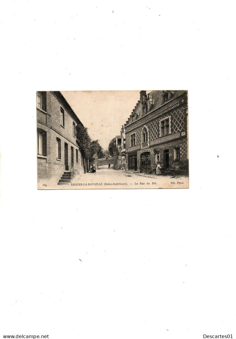 C P A  ANIMEE   ARQUES-LA-BATAILLE LA RUE DU BEL  CIRCULEE  6 FEVRIER 1917 - Arques-la-Bataille