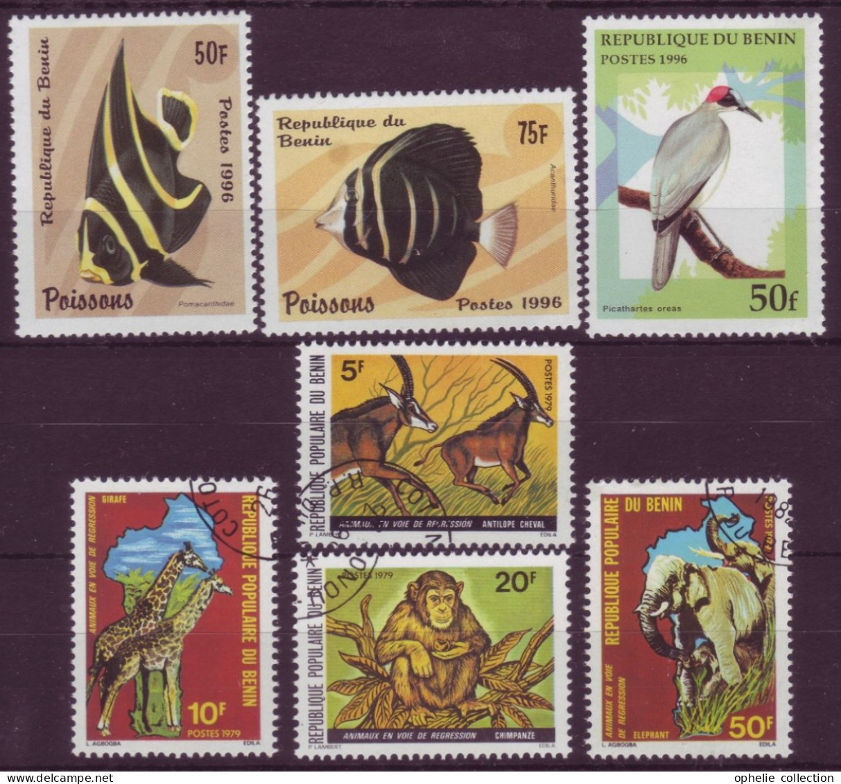 Afrique - Bénin - Faune - 7 Timbres Différents - 7091 - Benin – Dahomey (1960-...)