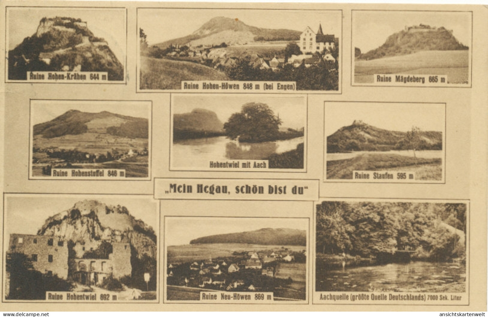Burgruinen Mehrbildkarte Gl1927 #103.437 - Castles