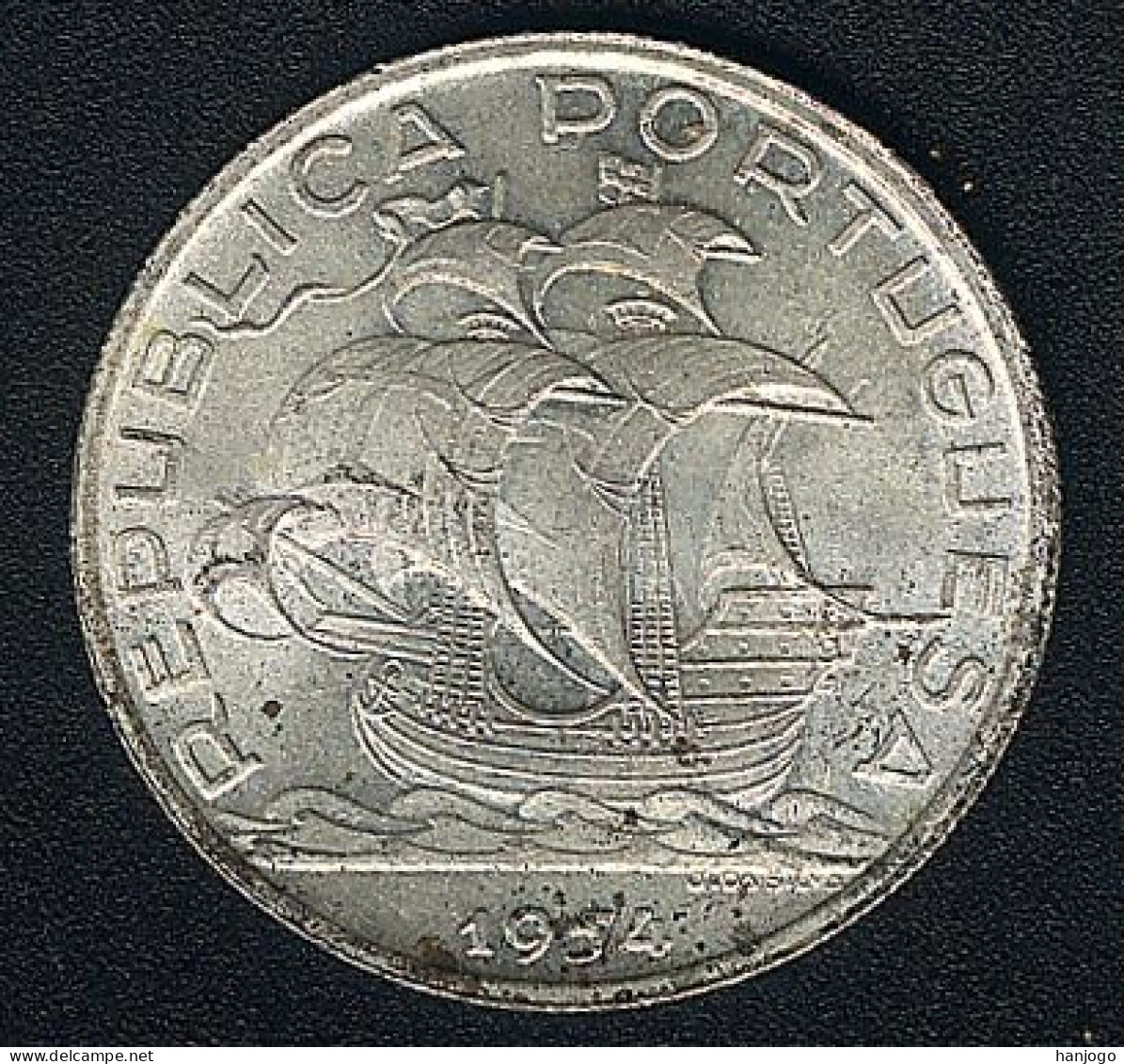 Portugal, 10 Escudos 1954, Silber, AUNC - Portogallo