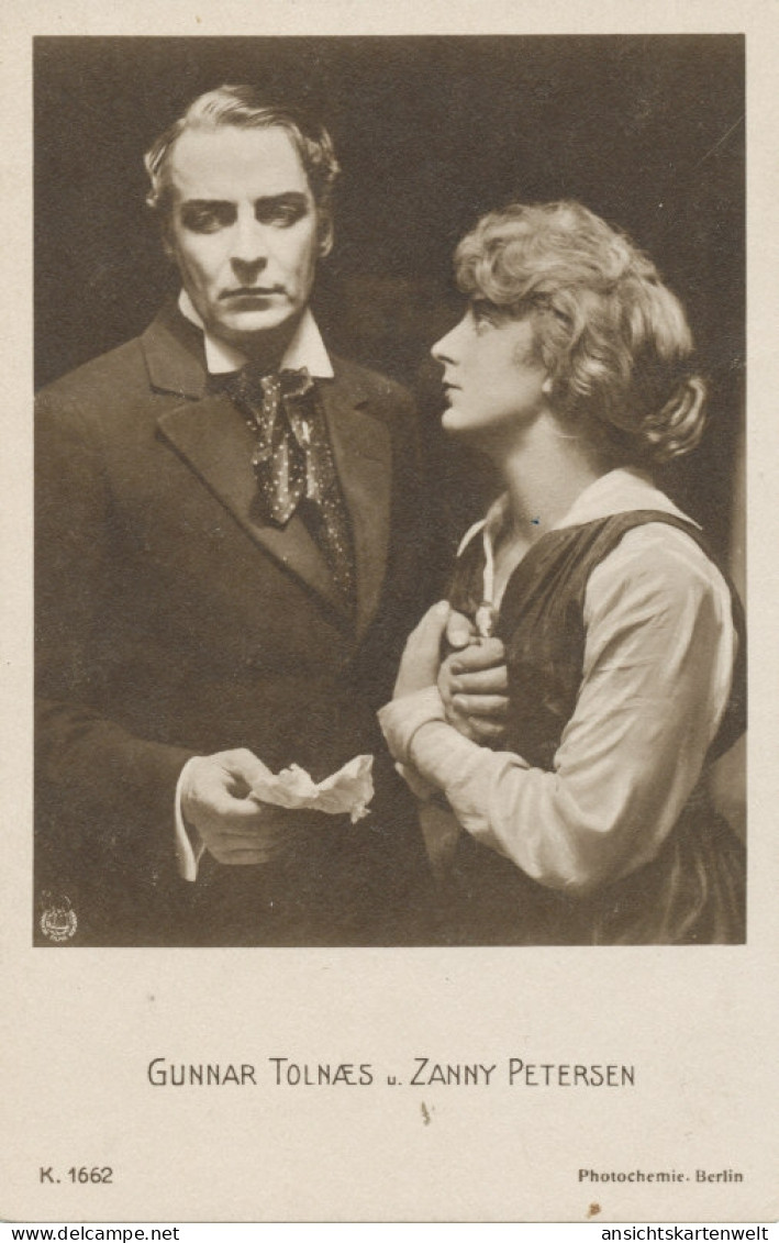 Porträt Gunnar Tolnaes Und Zanny Petersen Ngl #106.191 - Artistas