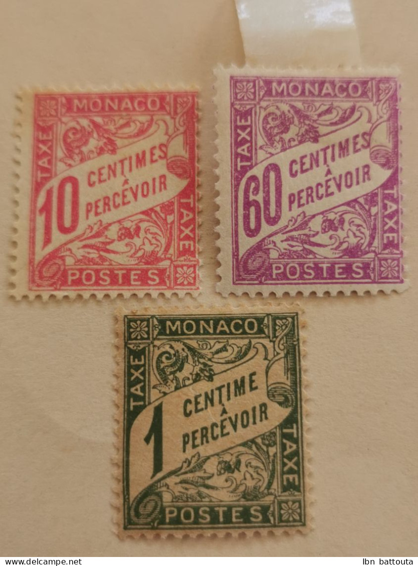 Monaco 3 T. Taxe Neufs - Postage Due