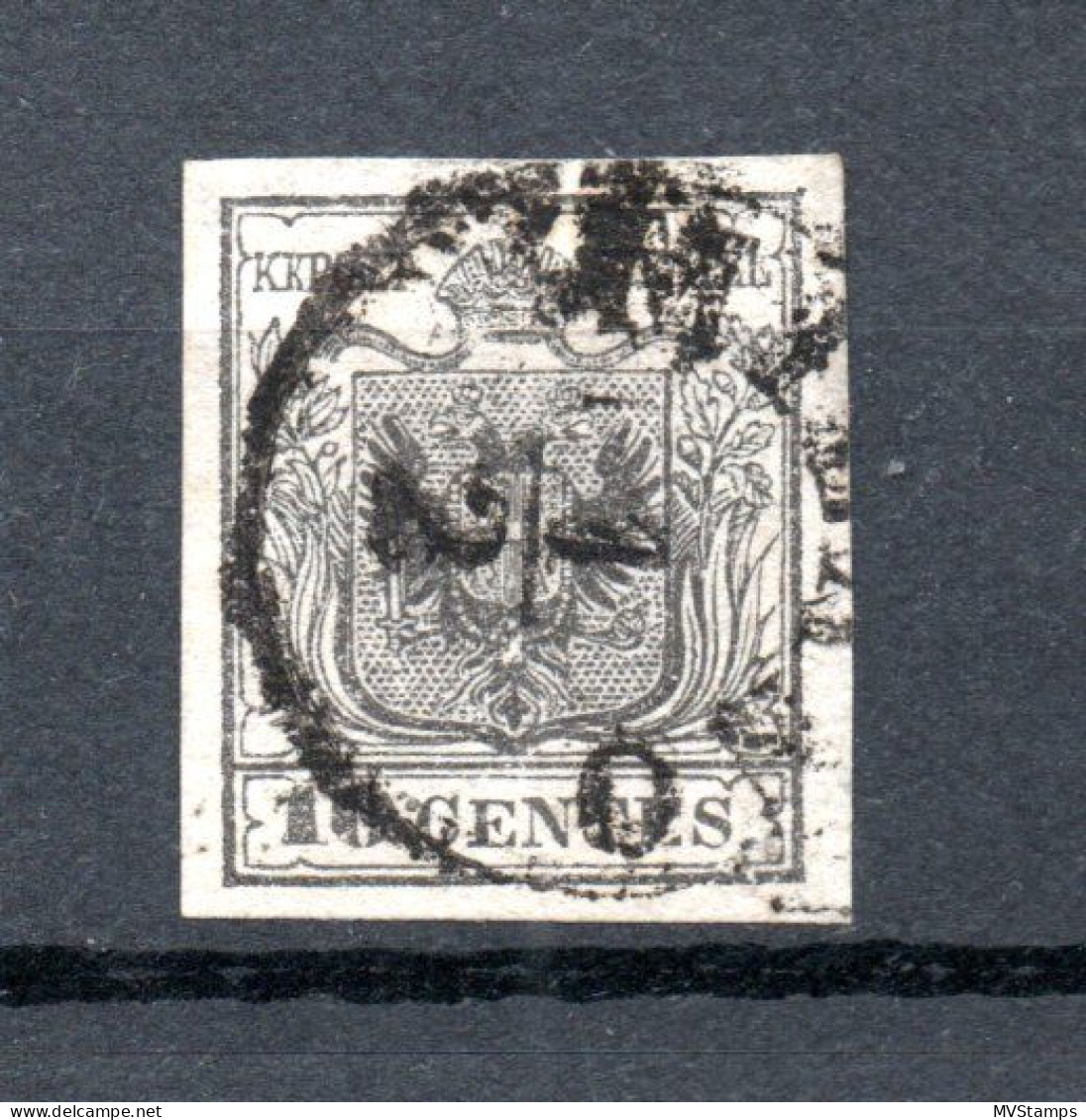 Lombardei Und Venetien 1850 Freimarke 2 Silbergrau Gebraucht Milano - Lombardije-Venetië