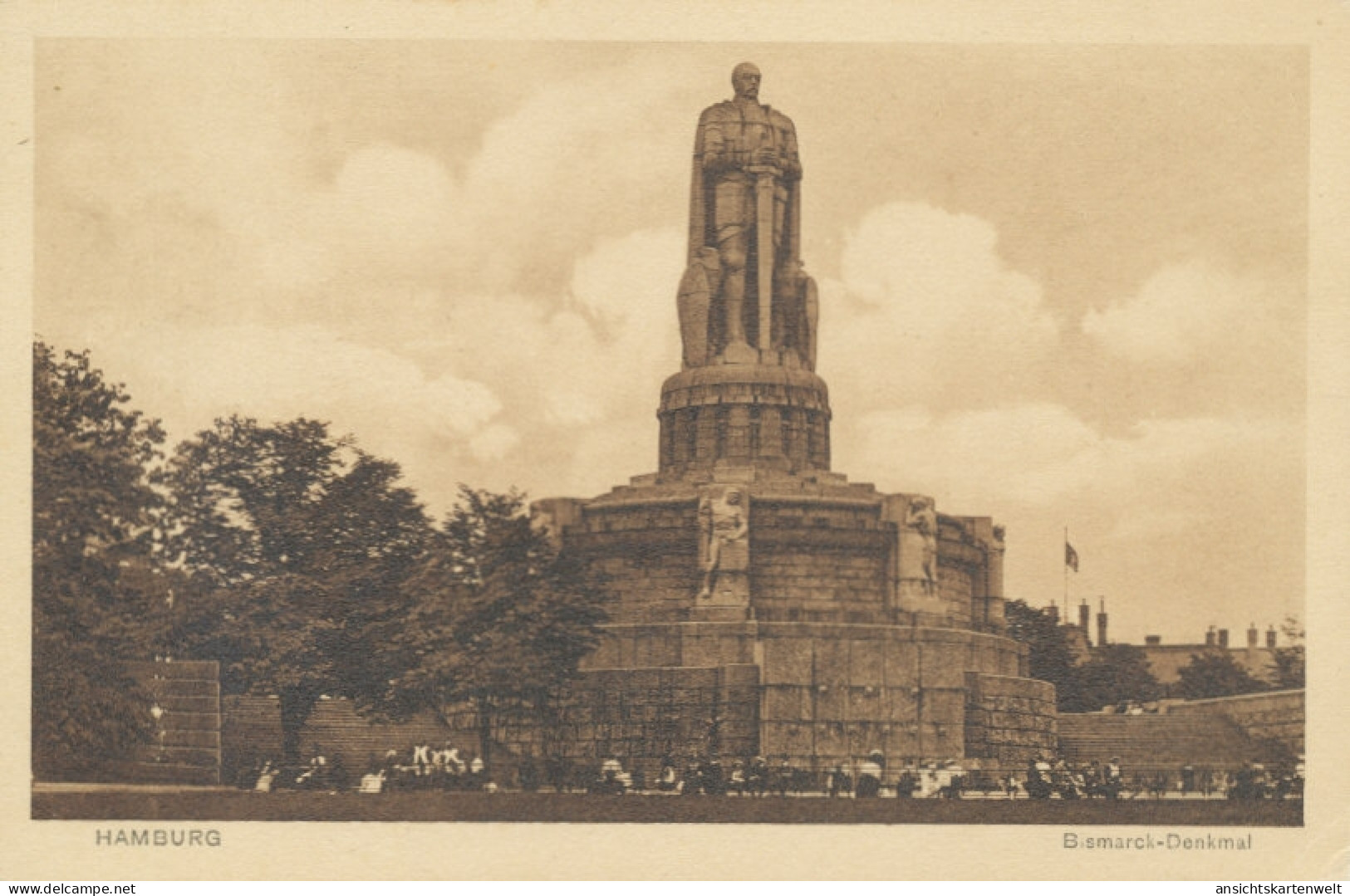 Bismarckdenkmal Hamburg Ngl #105.073 - Hombres Políticos Y Militares