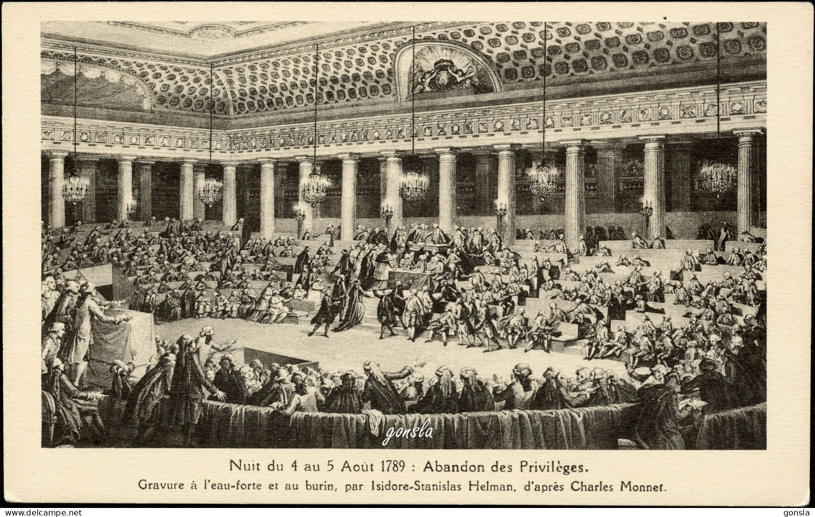 ABANDON DES PRIVILÈGES 1920 "Nuit Du 4 Au 5 Août 1789" - Peintures & Tableaux