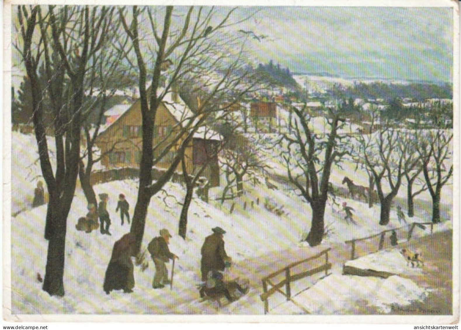 R. HUBER Winter Im Dorf Feldpgl1940 #27.223 - Unclassified