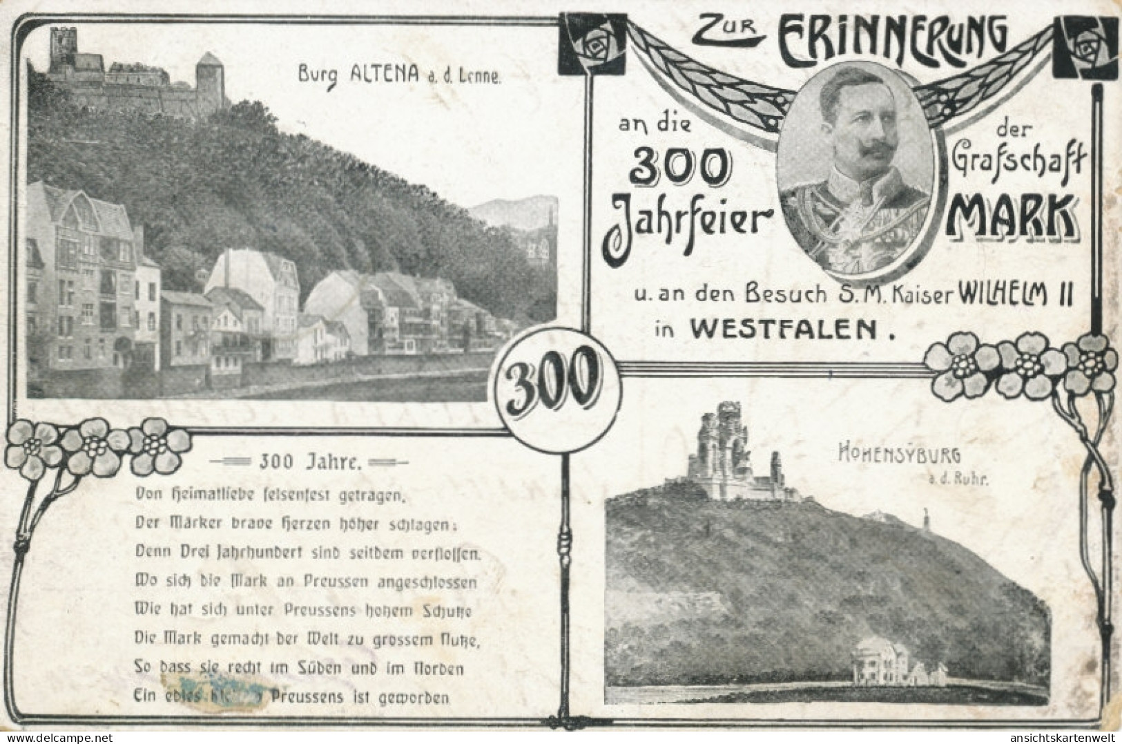 Kaiser Wilhelm II. Besuch In Westfalen Gl1909 #104.798 - Königshäuser