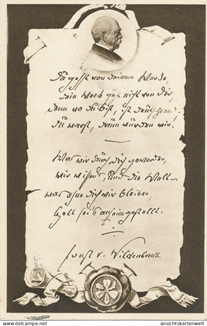 Fürst Otto Von Bismarck Schrift Gl1915 #105.144 - Hombres Políticos Y Militares