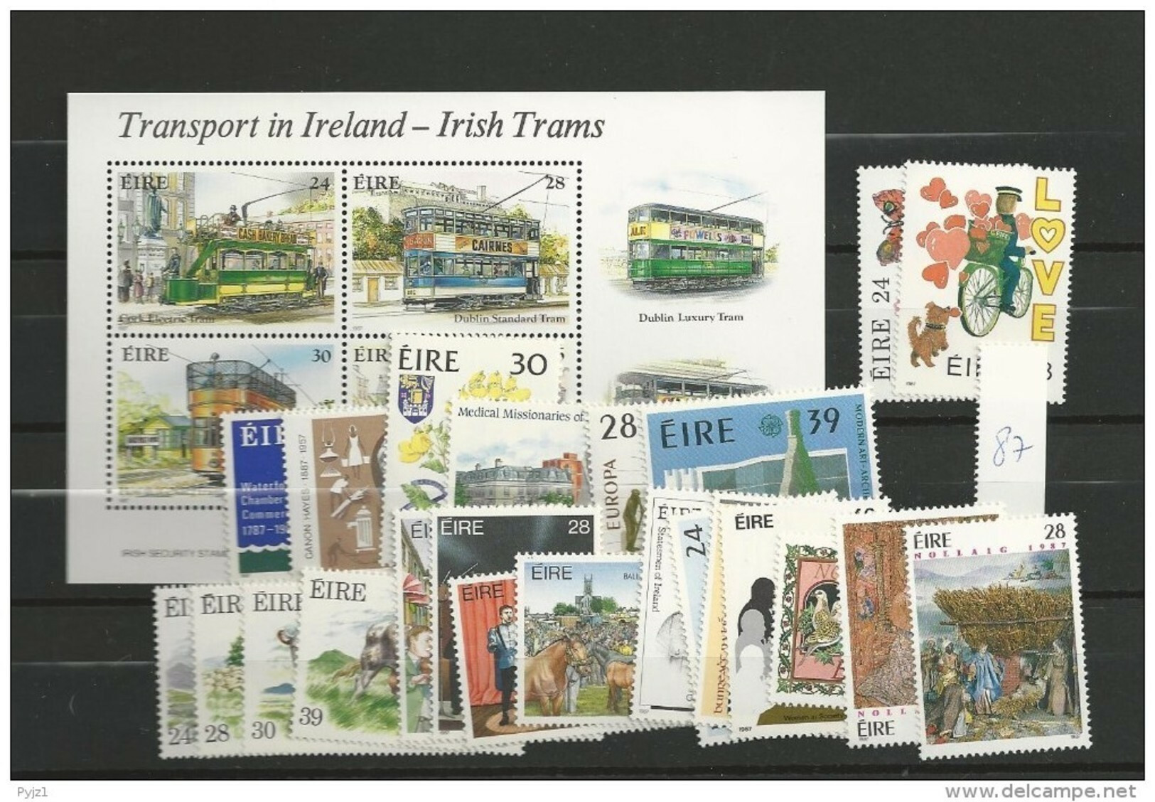1987 MNH Ireland, Eire, Irland Year Collection, Postfris - Komplette Jahrgänge