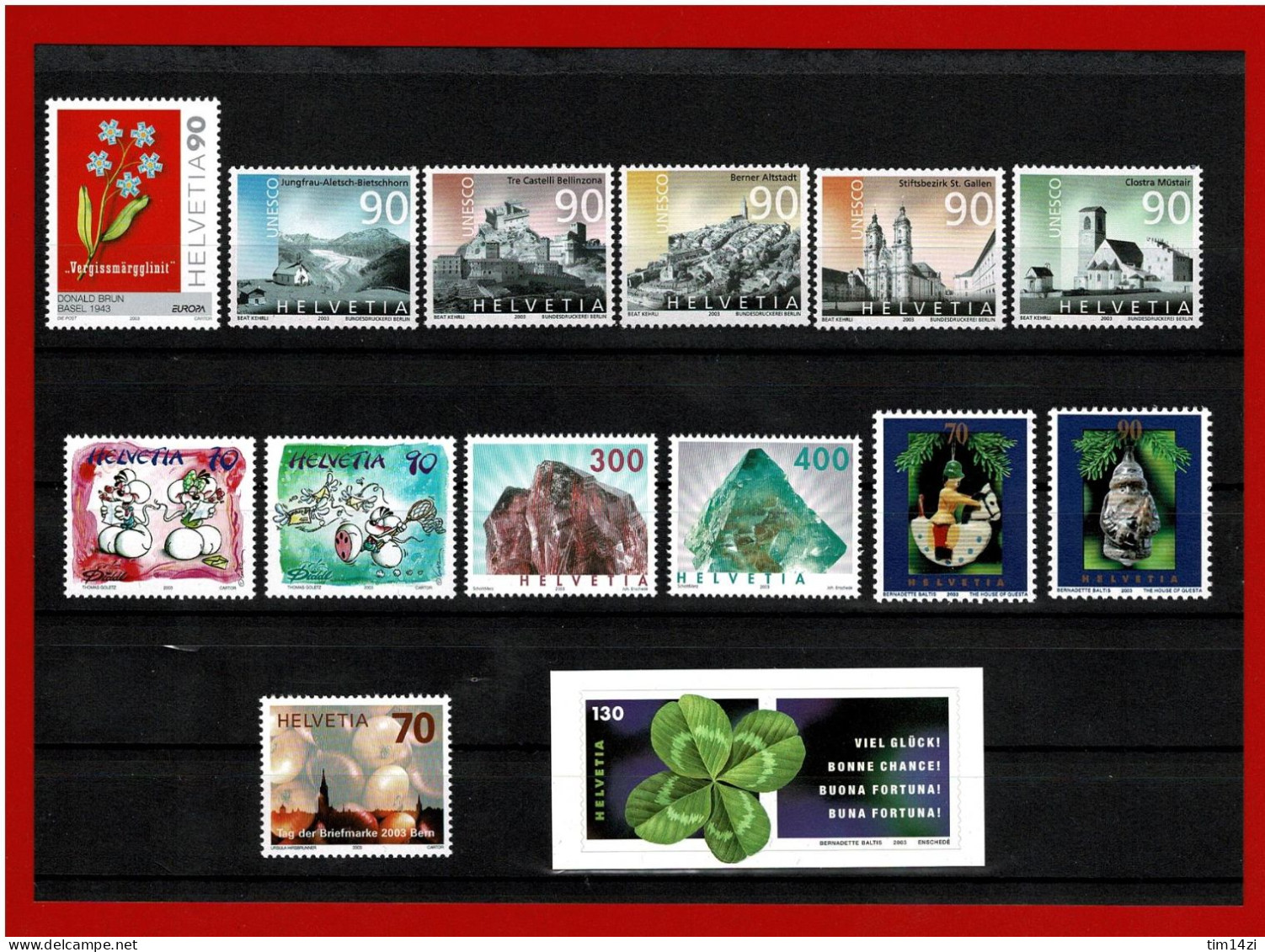 SUISSE - 1745/1788 - TIMBRES NEUFS**- ANNEE COMPLETE 2003 -  COTE Y&T 2021 : 114.25 € - Unused Stamps