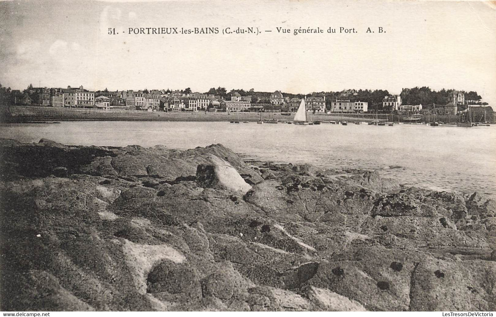 FRANCE - Portrieux Les Bains (C Du N) - Vue Générale Du Port - A B - Bateau - Carte Postale Ancienne - Saint-Quay-Portrieux