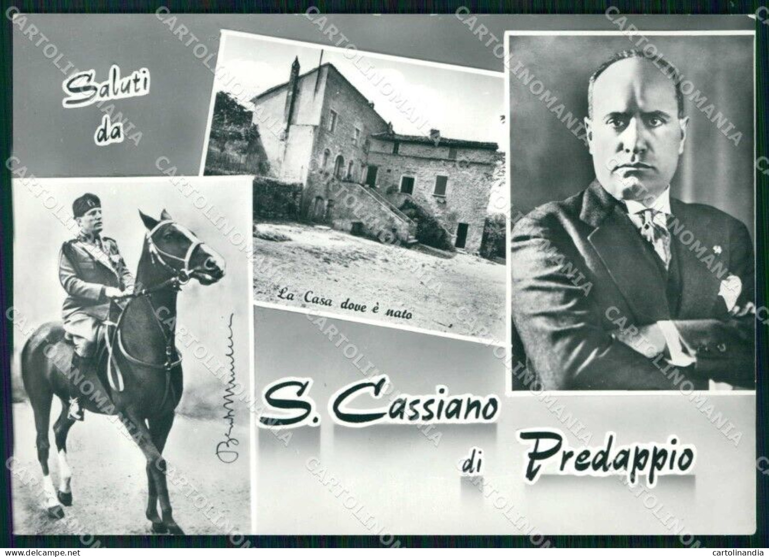 Forlì Predappio Saluti Da Benito Mussolini FG Foto Cartolina RT1781 - Forlì