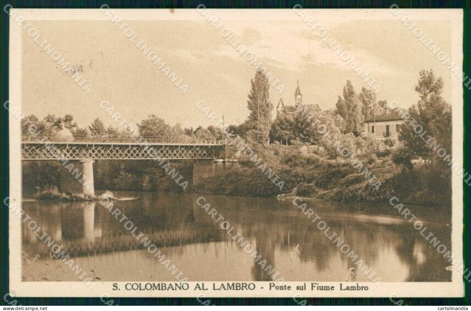 Milano San Colombano Al Lambro Ponte Sul Fiume ABRASA Cartolina RT1572 - Milano (Milan)