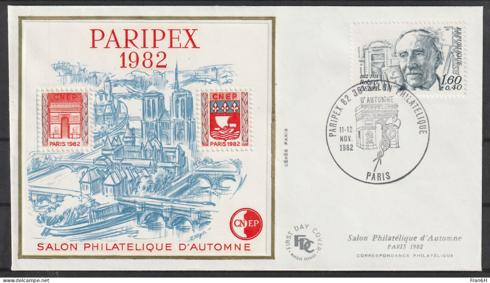 Bloc CNEP N° 3 - FDC PARIPEX 1982 - CNEP