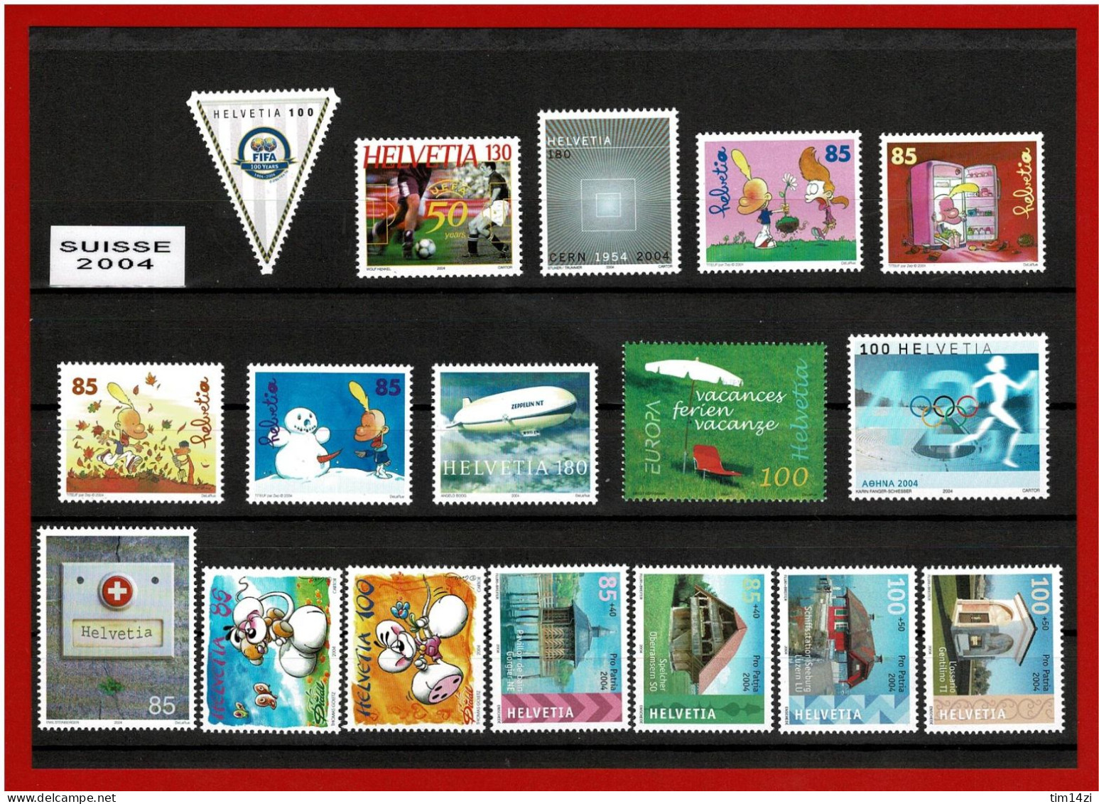 SUISSE - 1789/1830 - TIMBRES NEUFS**-  ANNEE COMPLETE 2004 -  COTE Y&T 2021 : 126.95 € - Unused Stamps