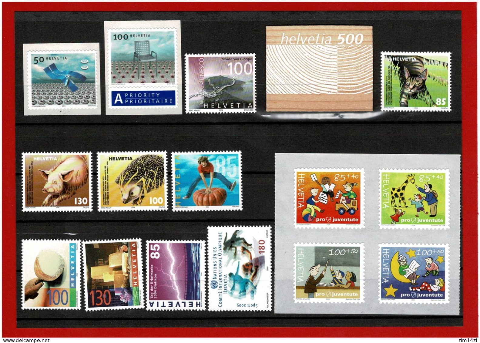 SUISSE - 1789/1830 - TIMBRES NEUFS**-  ANNEE COMPLETE 2004 -  COTE Y&T 2021 : 126.95 € - Nuevos