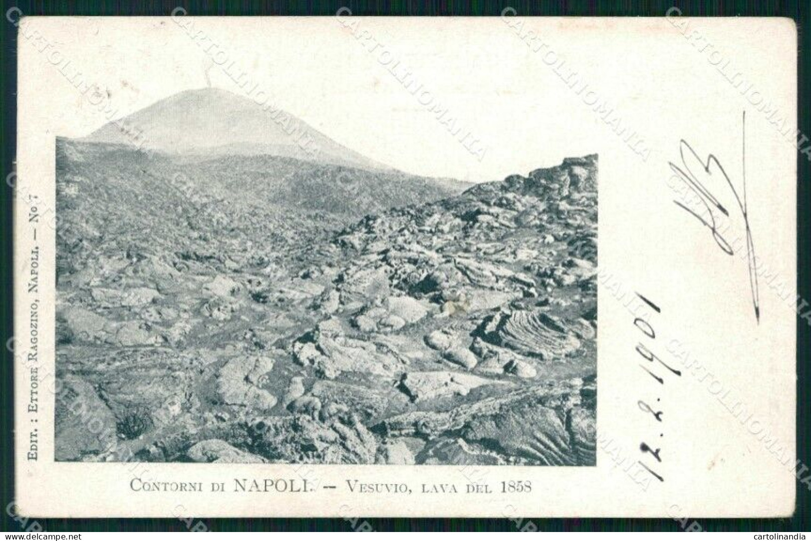 Napoli Città Vesuvio Residui Di Lava Cartolina RT1819 - Napoli