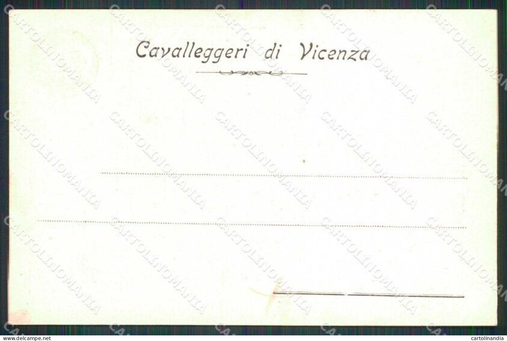 Vicenza Città Reggimento Cavalleggeri Programma Musicale Cartolina RT1919 - Vicenza