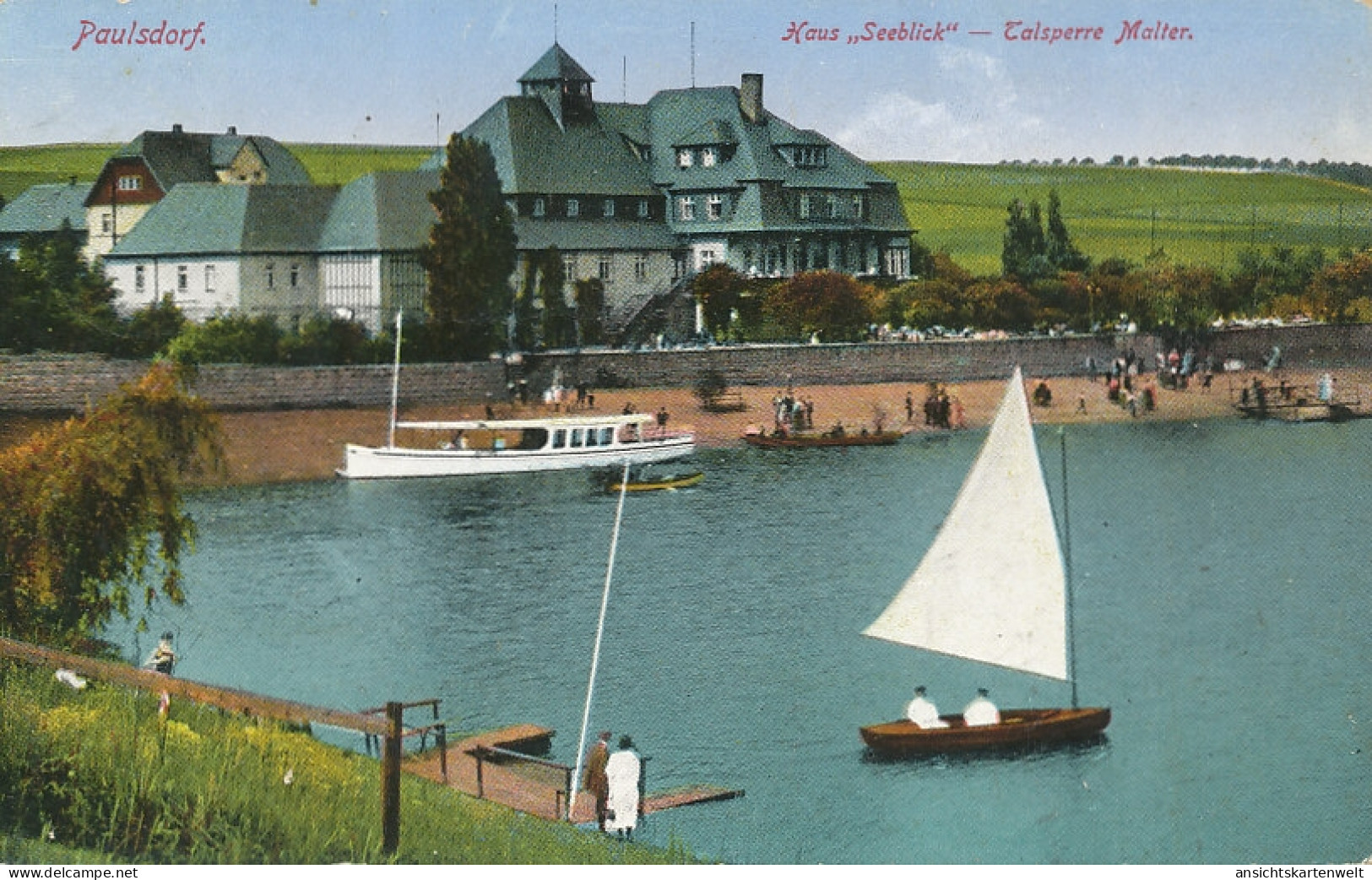 Talsperre Malter Paulsdorf Haus Seeblick Gl1930 #110.846 - Autres & Non Classés