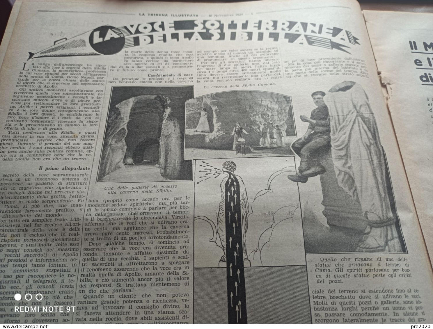 TRIBUNA ILLUSTRATA 1930 CUMA LA SIBILLA - Sonstige & Ohne Zuordnung