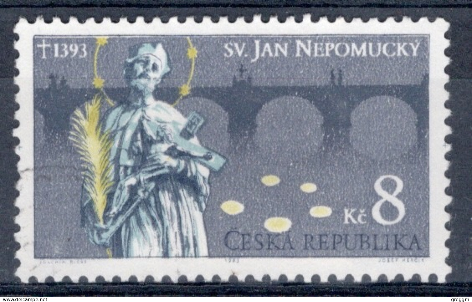 Czech Republic 1993 Single Stamp To Celebrate The 600th Anniversary Of The Death Of St. John Of Nepomuk In Fine Used - Gebruikt