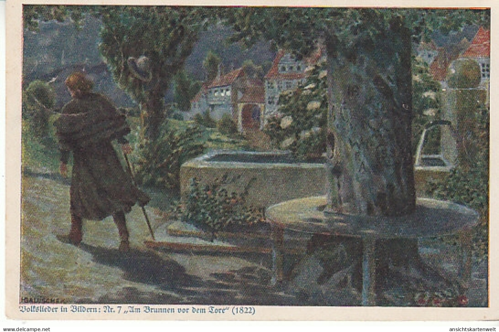 H.BALUSCHEK Am Brunnen Vor Dem Tore Feldpgl1918 #B9829 - Autres & Non Classés