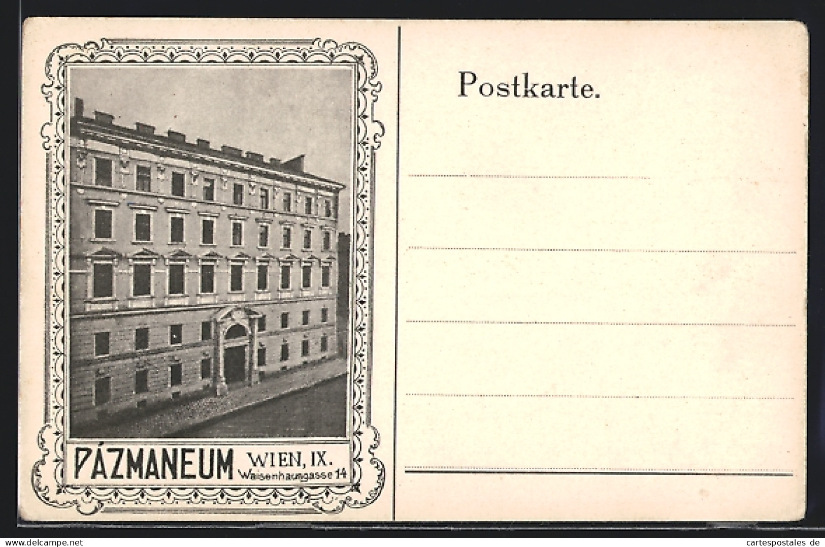 AK Wien, Pazmaneum, Waisenhausgasse 14  - Autres & Non Classés