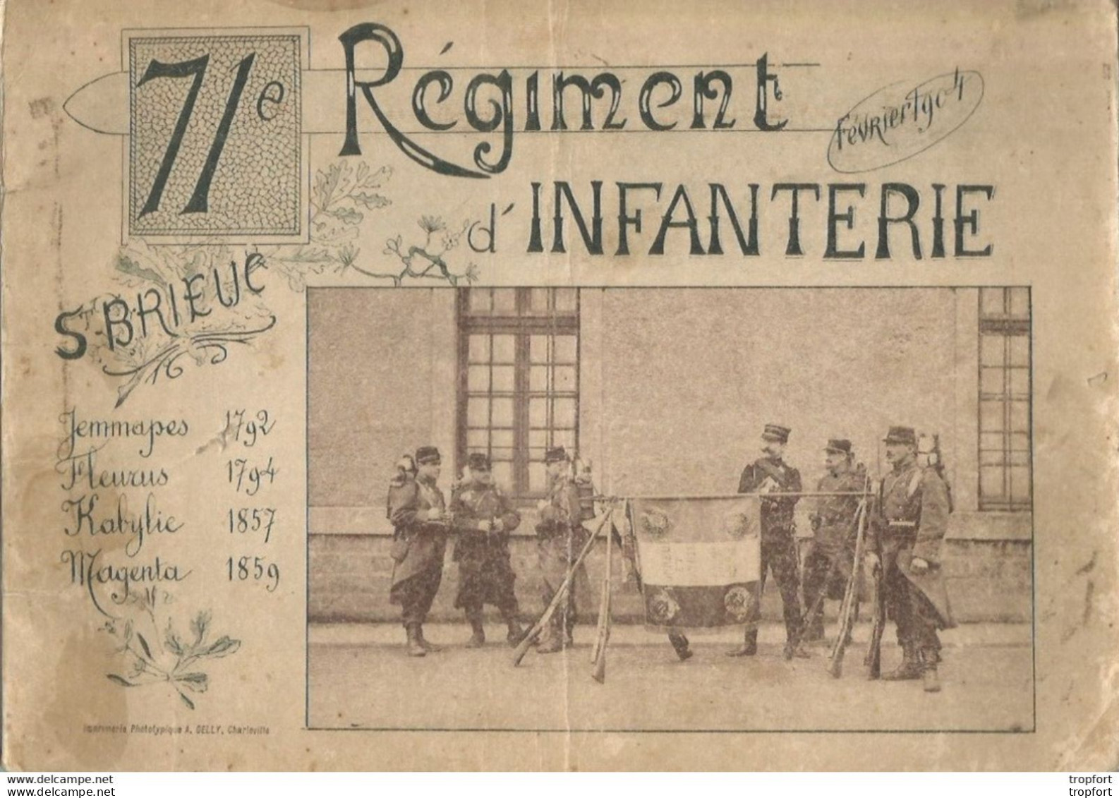 Livret PHOTOS 71 -ème REGIMENT INFANTERIE Saint BRIEUC 1904 Militaria MILITAIRE Généalogie - Guerra 1939-45