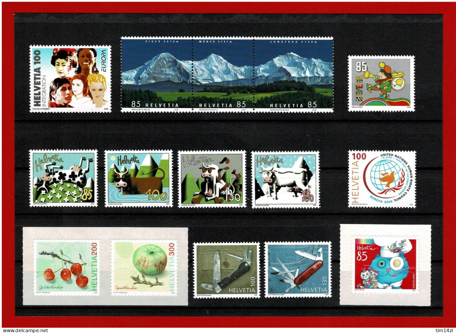 SUISSE - 1877/1919 - TIMBRES NEUFS**-  ANNEE COMPLETE 2006 -  COTE Y&T 2021 : 147.05 € - Unused Stamps