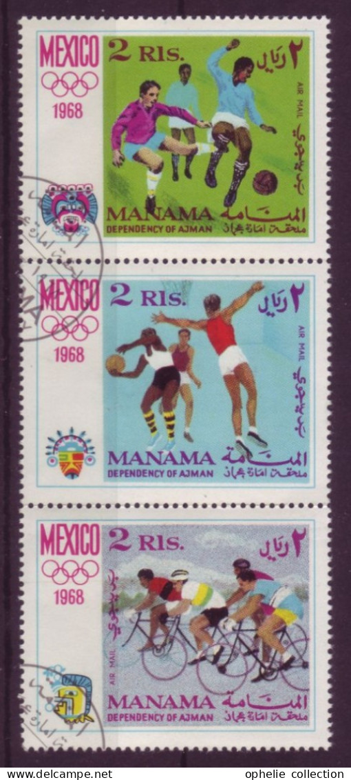 Asie - Manama - Mexico 1968 - Olympic Games - Bande De 3  Timbres Différents - 7102 - Manama