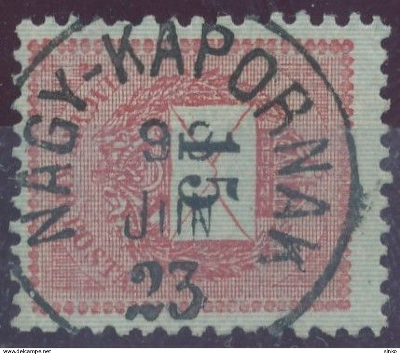 1889. Black Number Krajcar 15kr Stamp, NAGY-KAPORNAK - ...-1867 Voorfilatelie