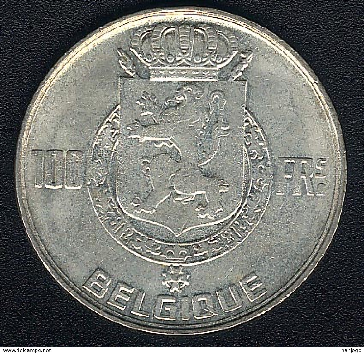 Belgien, 100 Francs 1948 Franz., Silber - 100 Franc