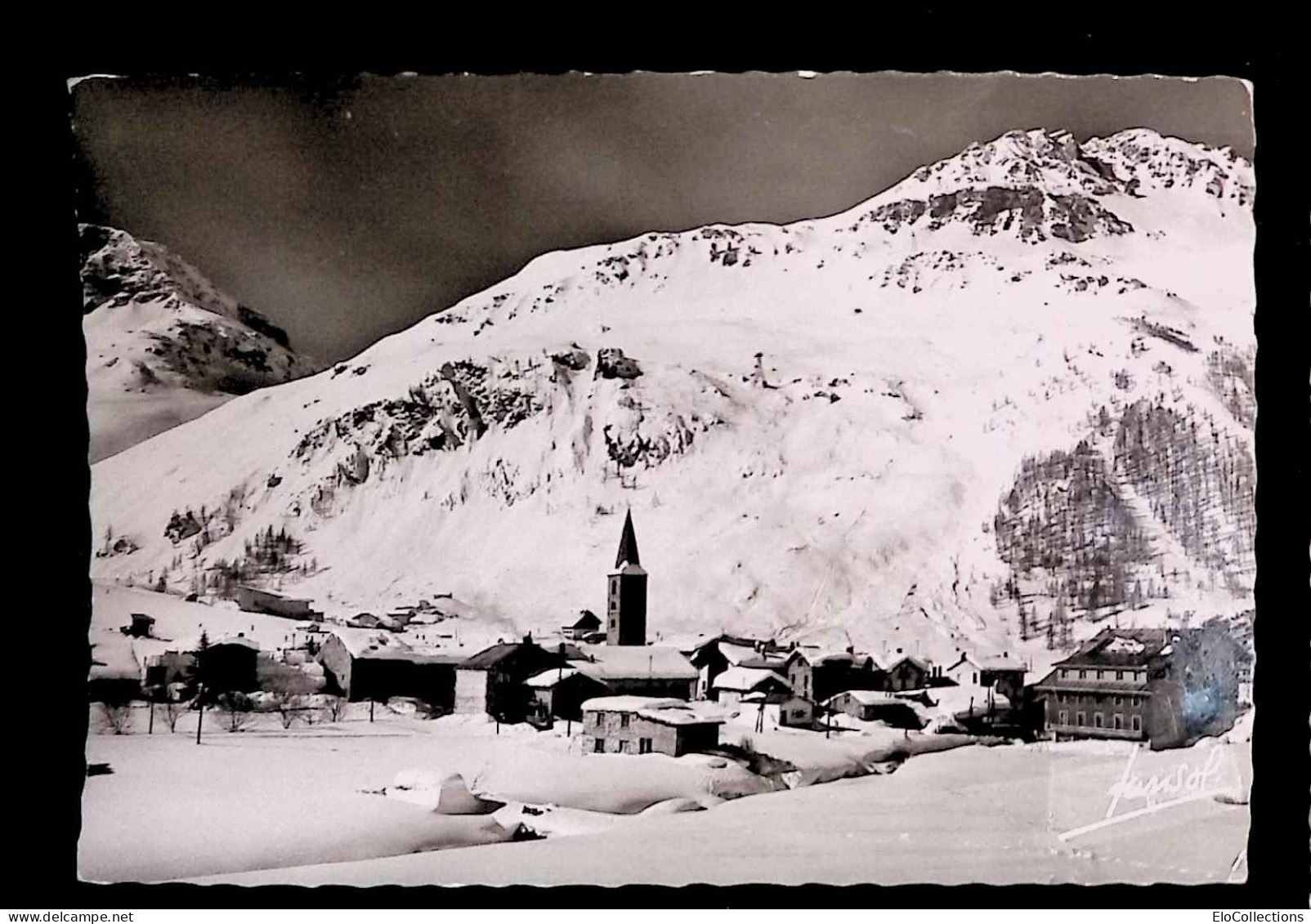 Cp, 73, Val D'Isère, Vue Générale, Bellevarde Et Le Charvet, Voyagée 1956, Ed. Jansol - Val D'Isere