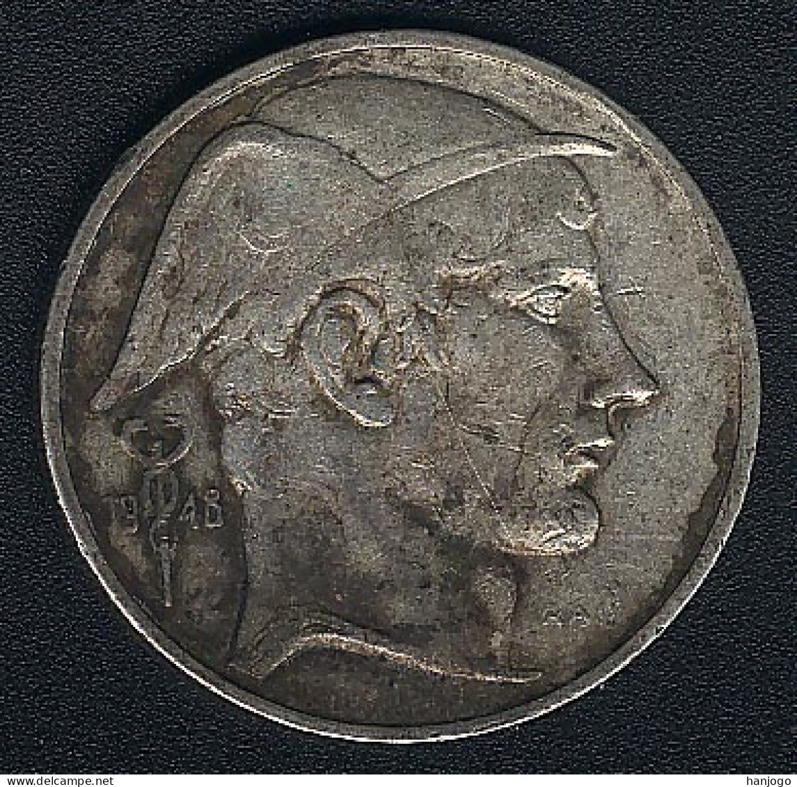 Belgien, 50 Francs 1948 Franz., Silber - 50 Francs