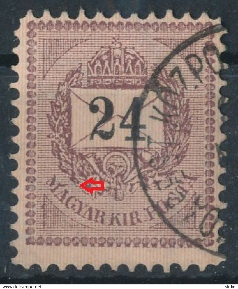 1889. Black Number Krajcar 24kr Stamp - ...-1867 Préphilatélie