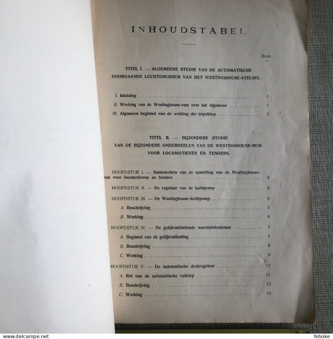 BESCHRIJVENDE HANDLEIDING WESTINGHOUSE REM H. HENNIG NMBS 1930 - Pratique