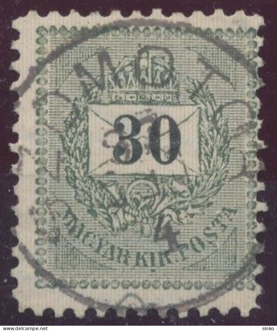 1889. Black Number Krajcar 30kr Stamp, SZOMOTOR - ...-1867 Préphilatélie