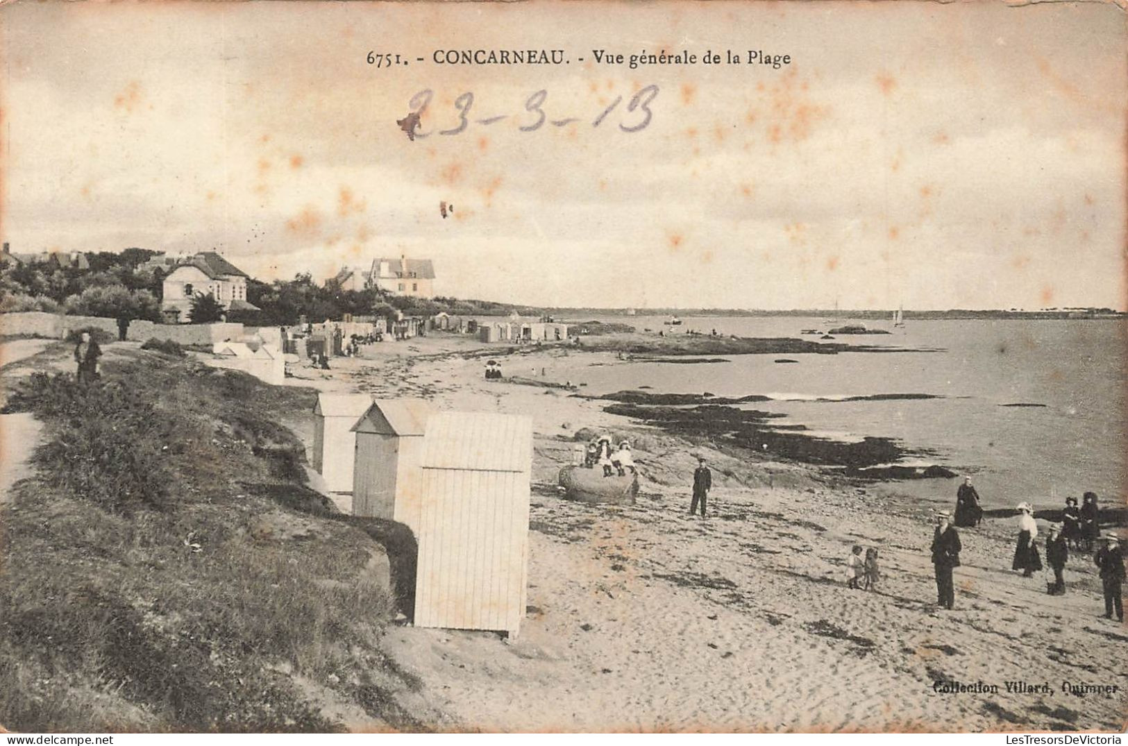 FRANCE - Concarneau - Vue Générale De La Plage - Animé - Vue Sur La Mer - Carte Postale Ancienne - Concarneau