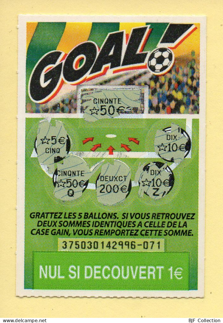 Grattage : GOAL / Emission N° 3 (gratté) Trait Bleu - Billetes De Lotería