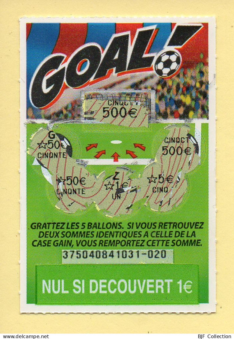 Grattage : GOAL / Emission N° 04 Du Code Jeu 375 (gratté) Trait Rouge - Billets De Loterie