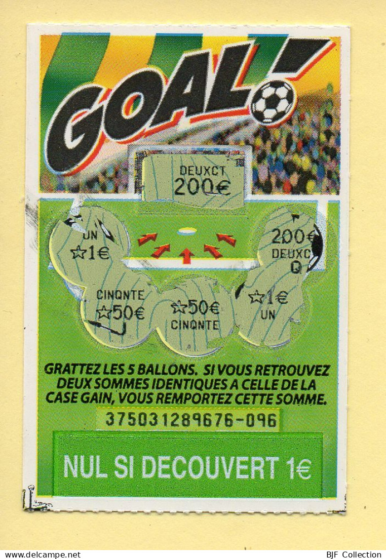 Grattage : GOAL / Emission N° 3 Du Code Jeu 375 (gratté) Trait Bleu - Lottery Tickets