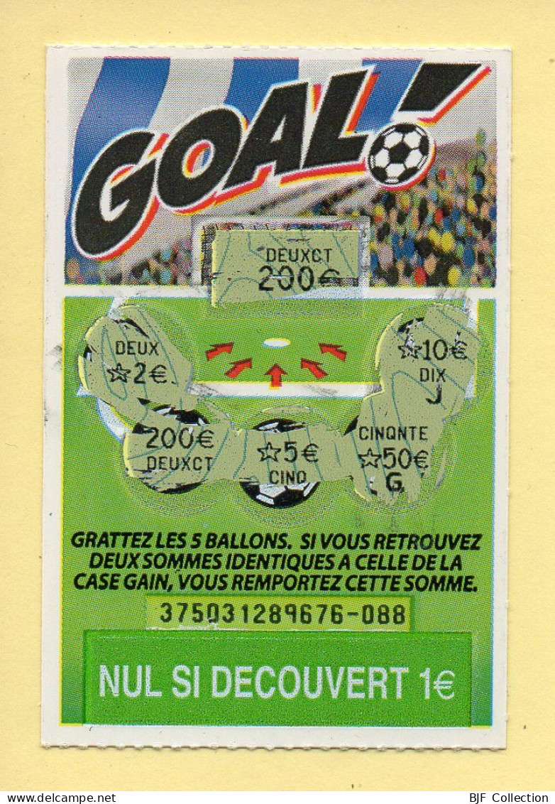 Grattage : GOAL / Emission N° 3 Du Code Jeu 375 (gratté) Trait Bleu - Billets De Loterie